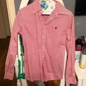 Red and White striped Ralph Lauren button down